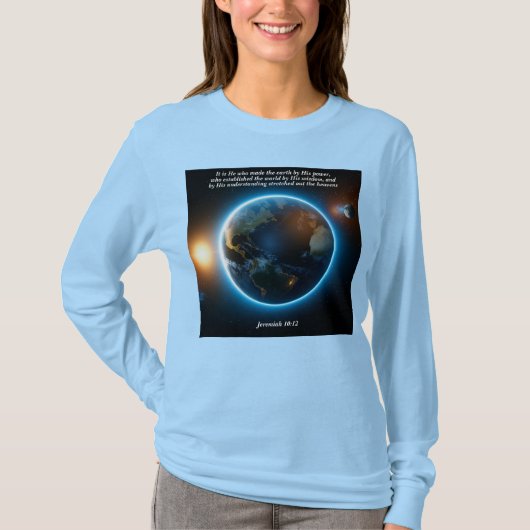 神と創造の聖句 Tシャツ (正面)