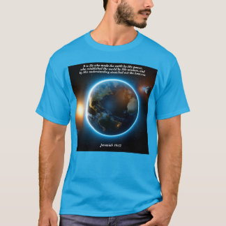 神と創造の聖句 Tシャツ