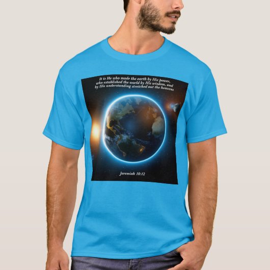 神と創造の聖句 Tシャツ (正面)