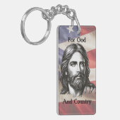 神と国のために キーホルダー (正面左)
