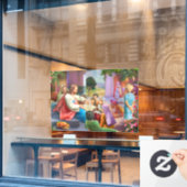 神と子供 ウィンドウサイン (カフェ窓)