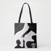 神と宇宙とつながるミニマルな人間 トートバッグ (正面)