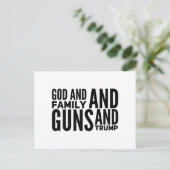 神と家族と銃と愛国者のための切り札 ポストカード (スタンド正面)