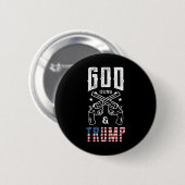 神と銃とトランプ支持者 缶バッジ (正面&裏面)
