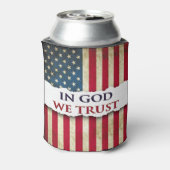 神において私たちは信頼、信仰、自由、伝統 グランジ 缶クーラー (缶裏面)