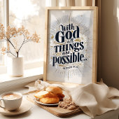 神によってすべての事は可能である。マタイ19:26 ポスター