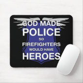 神によってなされた警察は従って消防士に英雄があります マウスパッド (マウス)