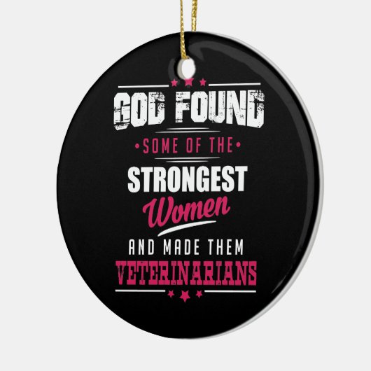 神によってなされる獣医の笑わされるな専門職のデザイン セラミックオーナメント (左)