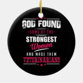 神によってなされる獣医の笑わされるな専門職のデザイン セラミックオーナメント (裏面)