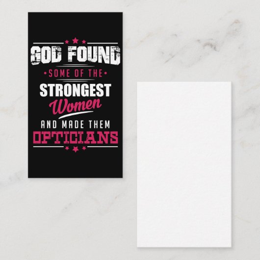 神によってなされる眼鏡技師の笑わされるな専門職のデザイン 名刺 (正面/裏面)