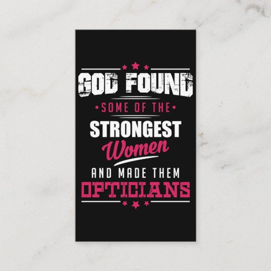 神によってなされる眼鏡技師の笑わされるな専門職のデザイン 名刺 (正面)