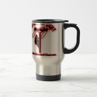 神によって作成されるライトのおもしろいな聖書、架線工夫のデザイン トラベルマグ