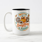 神によって全てが可能 ツートーンマグカップ (左)