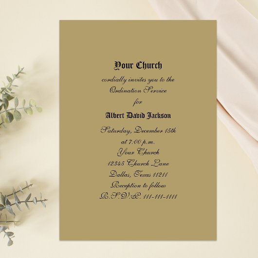 神によって呼ばれる教会の調整招待状 招待状