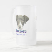 神によって曇らされるマグによって決まって下さい フロストグラスビールジョッキ (正面左)