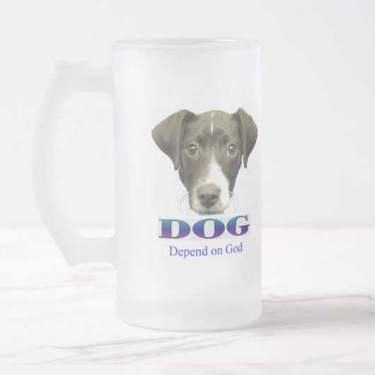 神によって曇らされるマグによって決まって下さい フロストグラスビールジョッキ (左)