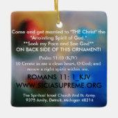 神によって賛美され、承認される神聖なオーナメント- セラミックオーナメント (正面)