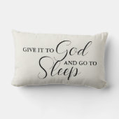 神に与えし、キリスト教の賜物を眠りに行く ランバークッション (裏面)