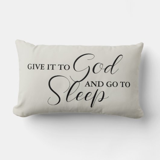 神に与えし、キリスト教の賜物を眠りに行く ランバークッション (正面)