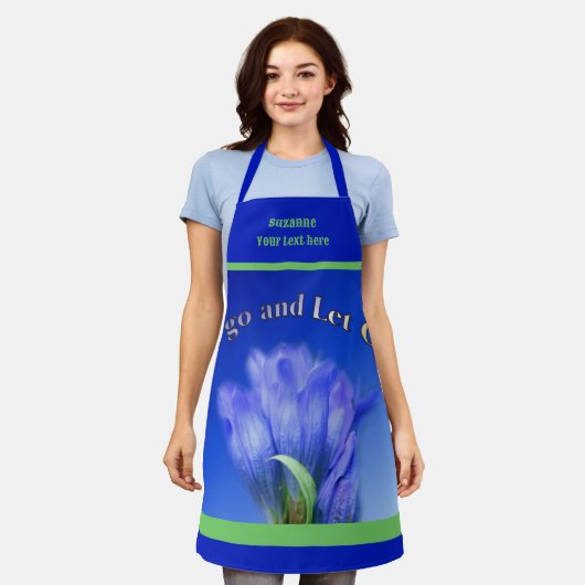 神に任せ感動的パーソナライズされたろ エプロン (着用した状態)