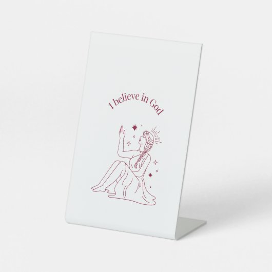 神に信じ入る – 信仰と霊性の芸術 台座サイン (正面)