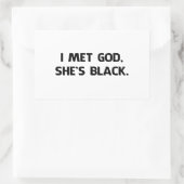 神に出会い彼女は黒人 長方形シール (バッグ)