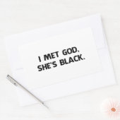 神に出会い彼女は黒人 長方形シール (封筒)