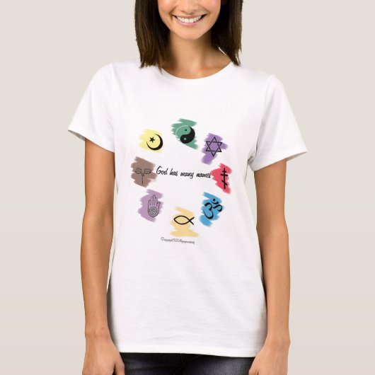 神に多くの名前があります Tシャツ (正面)