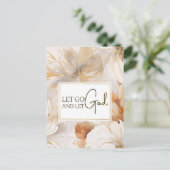 神に委ねて手放す キリスト教の感動的名言 ポストカード (スタンド正面)