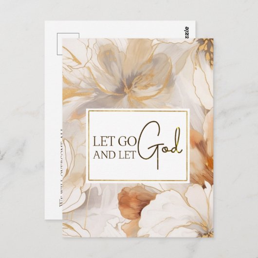 神に委ねて手放す キリスト教の感動的名言 ポストカード (正面/裏面)