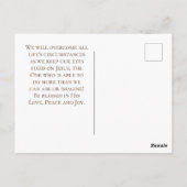 神に委ねて手放す キリスト教の感動的名言 ポストカード (裏面)