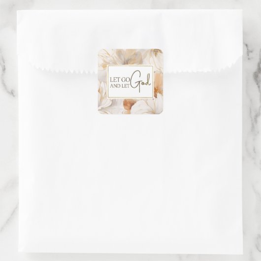 神に委ねて手放す クリスチャンの励ましの名言 スクエアシール (バッグ)