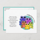 神に完全に頼る FROG キリスト教の励まし ポストカード (正面/裏面)