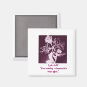 神に対して何も不可能ではない マグネット (正面/裏面)