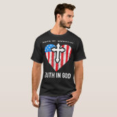 神に対する国の信仰の愛 Tシャツ (正面フル)