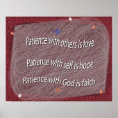 神に対する忍耐 ポスター (正面)