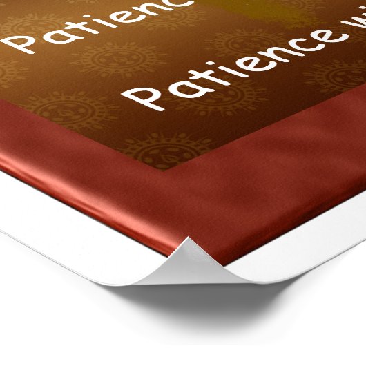 神に対する忍耐 ポスター (角)