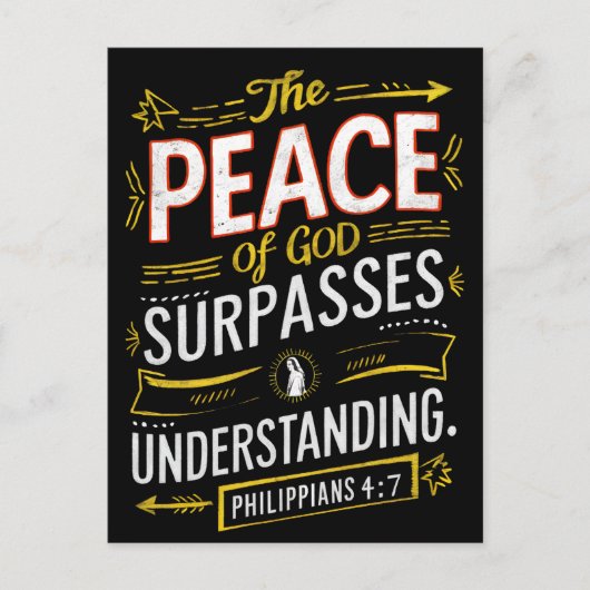 神に対する神の言葉は理解を超える ポストカード (正面)