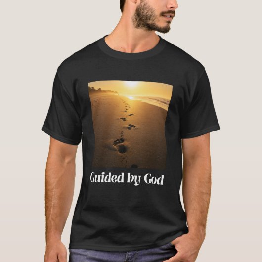 神に導かれる – 信仰のステップ Tシャツ (正面)
