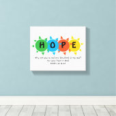 神に希望を抱く キリスト教 励まし オーダーメイド キャンバスプリント (インサイチュ (ウッドフロア))