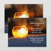 神に従い、悪魔に抵抗する ヤコブ 4:7 ポストカード (正面/裏面)