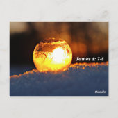神に従い、悪魔に抵抗する ヤコブ 4:7 ポストカード (裏面)