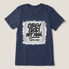 神に従うべし 人に従うべしにあらず キリスト教 - 使徒行伝 5:29 トライブレンドTシャツ