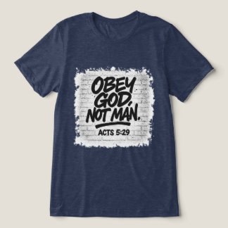 神に従うべし 人に従うべしにあらず キリスト教 - 使徒行伝 5:29 トライブレンドTシャツ