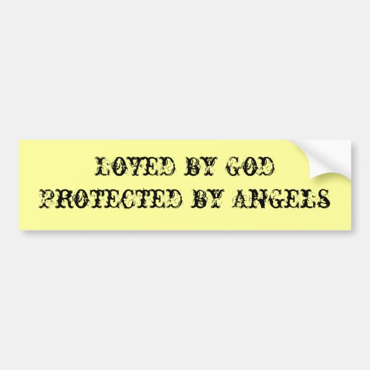 神に愛される バンパーステッカー (正面)