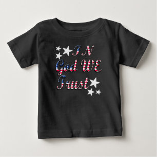 神に愛国心We信頼フラグベビーシャツ ベビーTシャツ