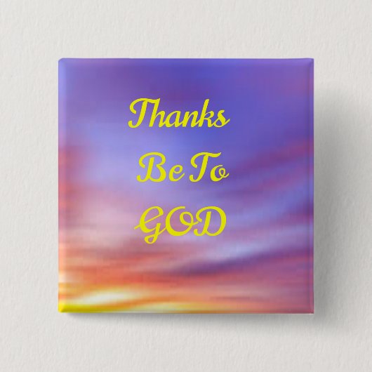 「神に感謝していなる」ボタン 缶バッジ (正面)