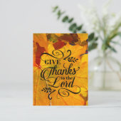 神に感謝を捧げて、紅葉の感謝祭 ポストカード (スタンド正面)