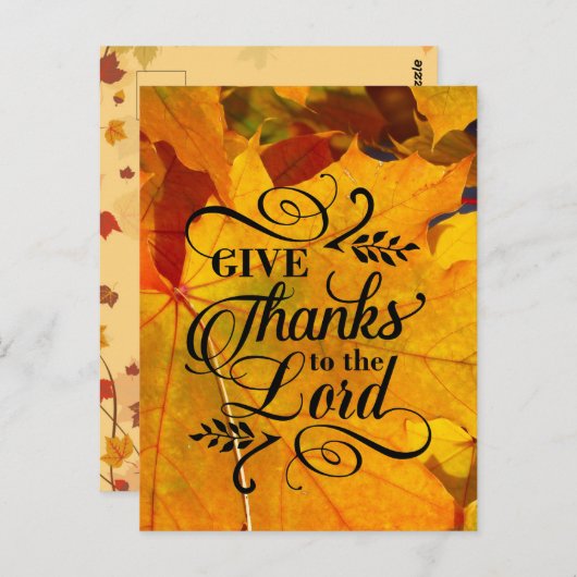 神に感謝を捧げよ、紅葉の感謝祭 ポストカード (正面/裏面)