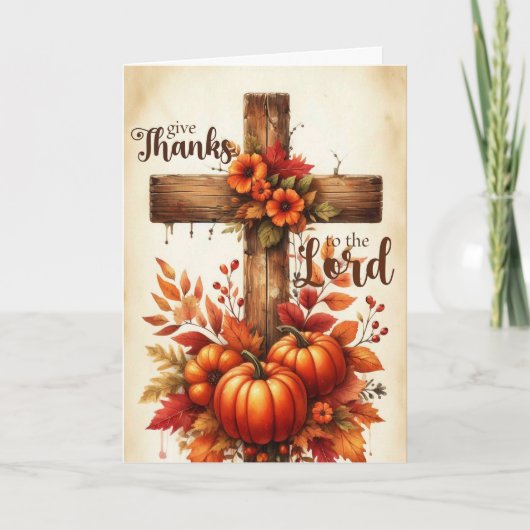神に感謝を捧げる クリスマス感謝祭 カード (正面)